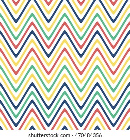 Seamless wavy lines pattern with white background. Vector repeating texture.