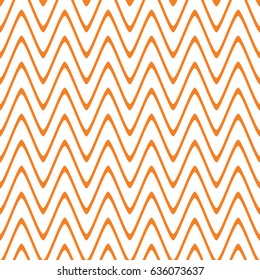 Seamless wavy lines pattern with white background. Vector repeating texture.