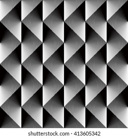 Seamless wavy monochrome pattern. Geometric background vector design. Simple to edit, without gradient.