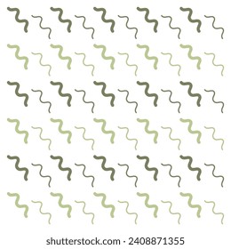 Seamless wavy pattern background. Flat simple minimal charm pattern graphic vector illustration. Hand-drawn wavy curly shape graphic element. 