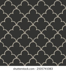 Seamless wavy pattern in doodle style. Polka dot ornament. Elegant print for textiles.