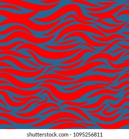 Seamless Wavy Pattern with Glow Effect. Abstract Paper Cut Background. Hand-drawn Stylized Waves in Classic Style. Elegant Abstract Background with Swirl Lines. Seamless Wavy Pattern for Your Design.