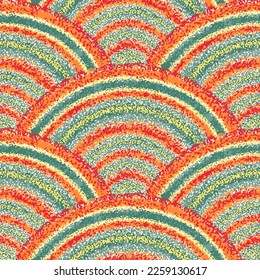 Seamless wavy pattern. Grunge texture. Vector illustration.