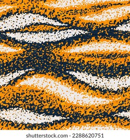 Seamless wavy pattern. Grunge vintage ink texture. Vector illustration.