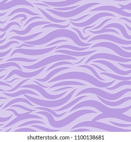 Seamless Wavy Pattern. Paper Cut Background. Hand-drawn Embossed Waves in Classic Style. Elegant Texture with Lettering Effect. Seamless Wavy Background for Cloth, Fashion Printing, Textile, Paper.