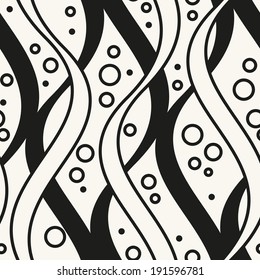 Seamless wavy pattern. Repeating vector texture. Stylish wavy background