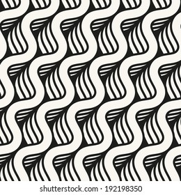 Seamless wavy pattern. Repeating vector texture. Stylish wavy background with diagonal direction