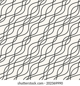 Seamless wavy pattern. Repeating vector texture. Stylish wavy background with diagonal direction