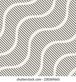 Seamless wavy pattern. Repeating vector texture. Stylish wavy background with diagonal direction