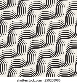 Seamless wavy pattern. Repeating vector texture. Stylish wavy background with diagonal direction