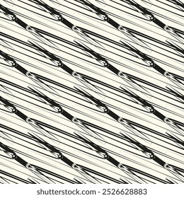 Seamless wavy pattern. Repeating vector texture. Stylish wavy background with diagonal direction