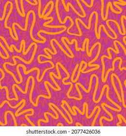 Seamless wavy  pattern for textile design. Crazy lines