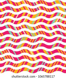 Seamless wavy pattern. Texture from diagonal lines.
