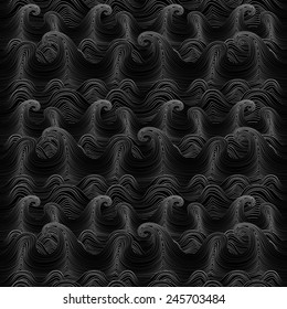 Seamless wavy pattern. Vector illustration pattern wave river vector ocean wallpaper ornament