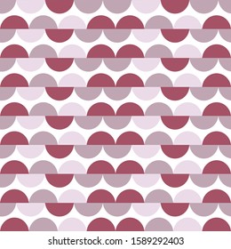 Seamless wavy pattern. Vector texture with semi-circles, design in scandinavian style