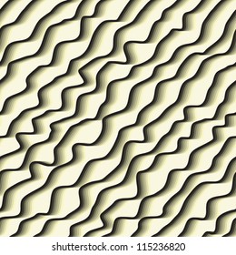 Seamless wavy pattern. Volume vector texture