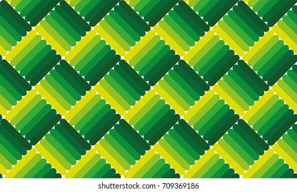 Seamless wavy stripes background with stripes of green colors. Vector repeating texture.