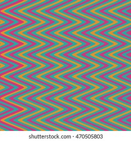 Seamless wavy stripes background with stripes of spring colors. Vector repeating texture.