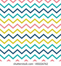 Seamless wavy stripes pattern with stripes of fresh colors on a white background