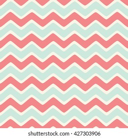 Seamless wavy stripes pattern. Vector repeating texture.
