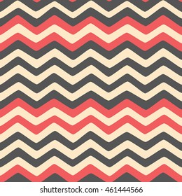Seamless wavy stripes pattern. Vector repeating texture.