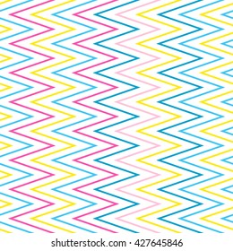 Seamless wavy stripes pattern with white background. Vector repeating texture.