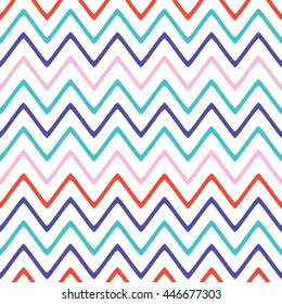 Seamless wavy stripes pattern with white background. Vector repeating texture.