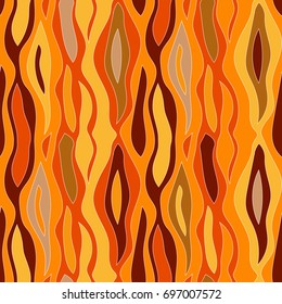 Seamless wavy vector pattern with abstract print. Safari textile collection. 