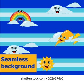 seamless weather children's background. Vector illustration