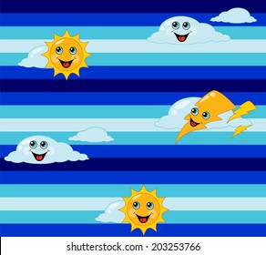 seamless weather children's background. Vector illustration