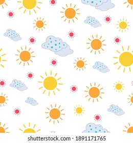 Seamless weather pattern illustration design 2