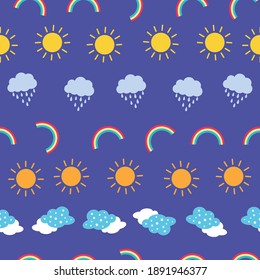 Seamless weather pattern illustration design 