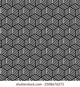 Seamless weave lines Geometric Vector Pattern