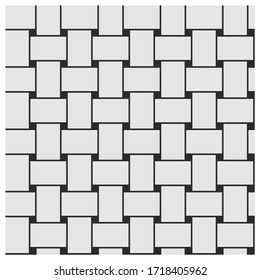 Seamless weave pattern, wicker background vector design.