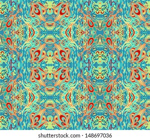 Seamless weaved floral pattern