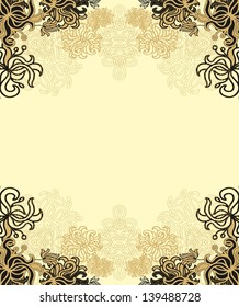 Seamless weaved golden decor