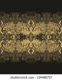 Seamless weaved golden decor