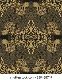 Seamless weaved golden decor