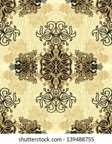 Seamless weaved golden decor