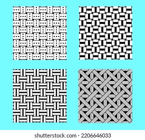 Seamless weaver rattan texture and pattern, vector