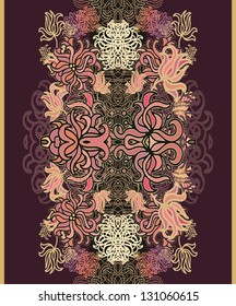 seamless weaving floral decor
