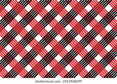 Seamless weaving pattern linear with crossed lines vector.
