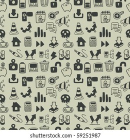 Seamless web icon pattern. Vector illustration
