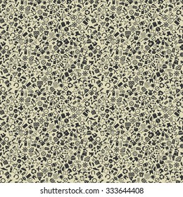 Seamless web icons pattern. Vector illustration.