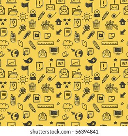 Seamless web icons pattern. Vector illustration.