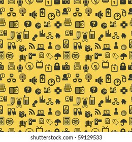 Seamless Web Icons Pattern. Vector Illustration.