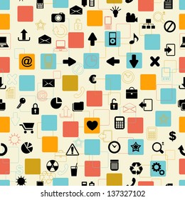 seamless website & Internet Icons pattern