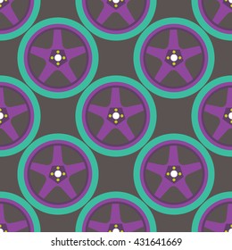 Seamless Wheels pattern icon vector, Motor Vector