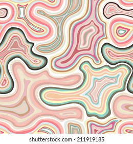 Seamless Whimsical Topographic pattern/ Vector illustration. Background in eps 8