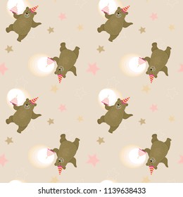 Seamless whis bears for design